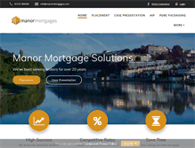 Tablet Screenshot of manormortgages.com